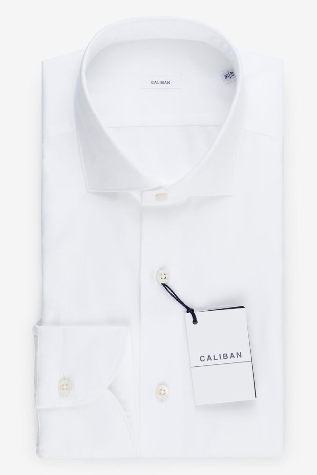 caliban Hemd Herren Caliban Regular Einfarbig 100% Baumwolle kragen Französisch Lange Ärmel