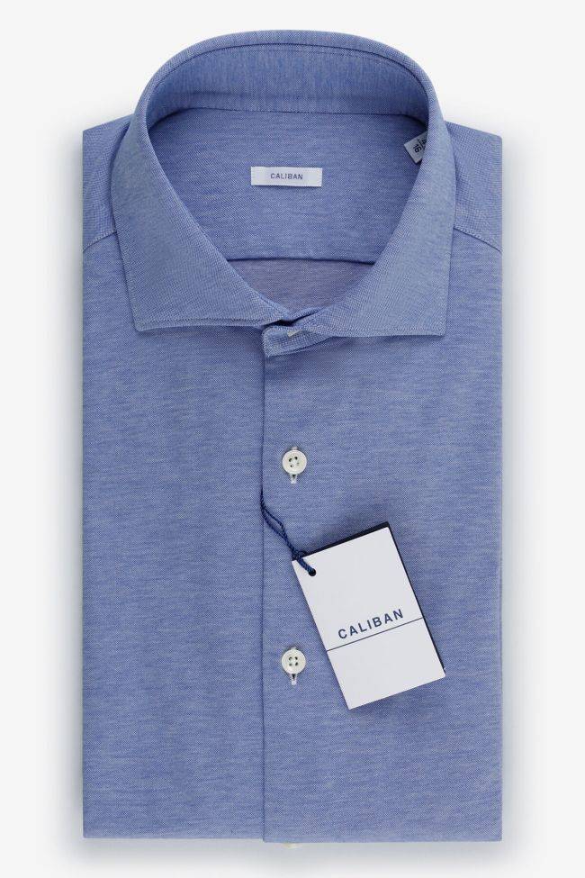 caliban Hemd Herren Caliban Regular Einfarbig 100% Baumwolle kragen Französisch Lange Ärmel