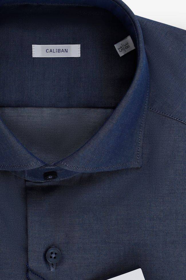 caliban Hemd Herren Caliban Regular Einfarbig 100% Baumwolle kragen Französisch Lange Ärmel