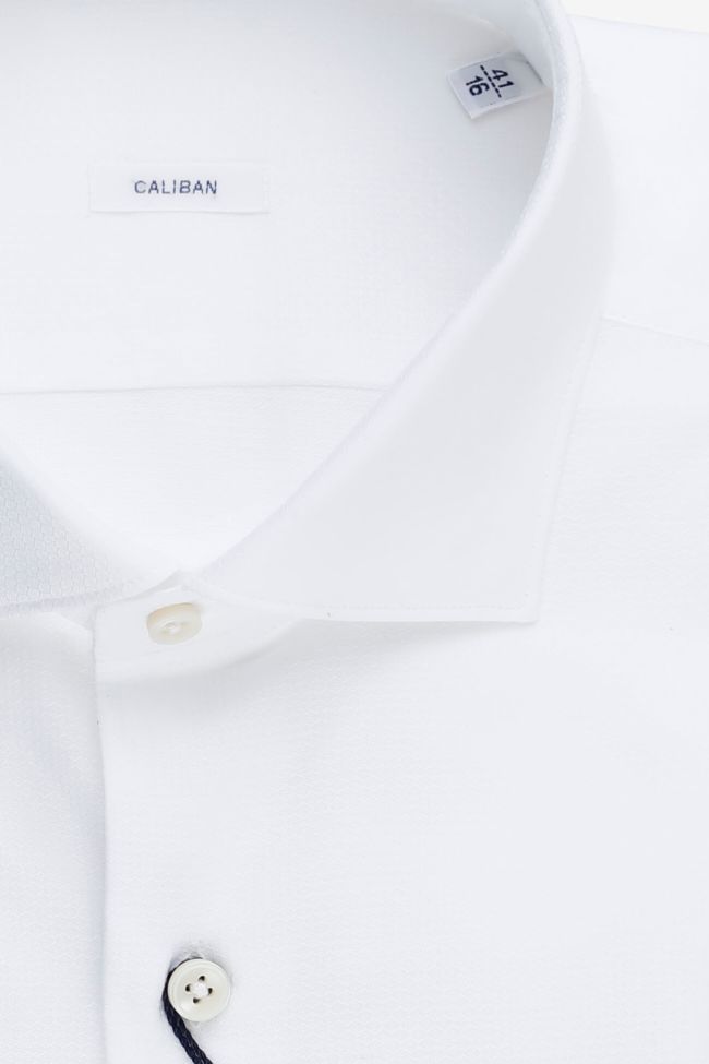 Caliban Hemd Herren Caliban Regular Einfarbig 100% Baumwolle Kragen Französisch Lange Ärmel