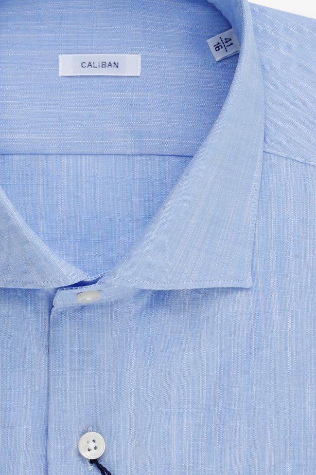 Caliban Hemd Herren Caliban Regular Einfarbig 100% Baumwolle Kragen Französisch Lange Ärmel