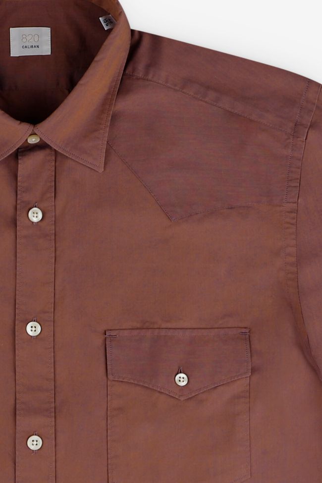 Caliban Hemd Herren Caliban Regular Einfarbig 100% Baumwolle Kragen Italienisch Lange Ärmel