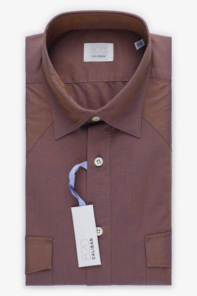 caliban Hemd Herren Caliban Regular Einfarbig 100% Baumwolle kragen Italienisch Lange Ärmel
