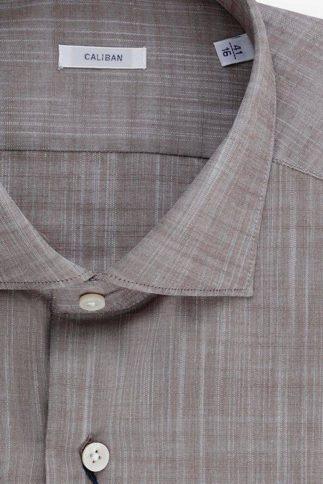 Caliban Hemd Herren Caliban Regular Einfarbig 100% Baumwolle Kragen Französisch Lange Ärmel