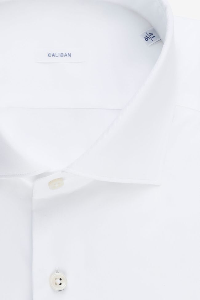 Caliban Hemd Herren Caliban Regular Einfarbig 100% Baumwolle Kragen Französisch Lange Ärmel
