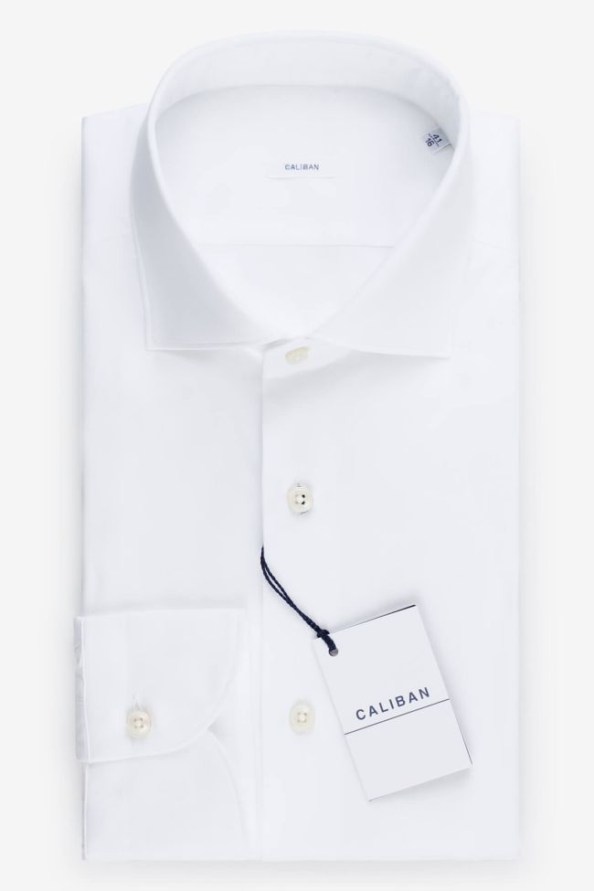 caliban Hemd Herren Caliban Regular Einfarbig 100% Baumwolle kragen Französisch Lange Ärmel