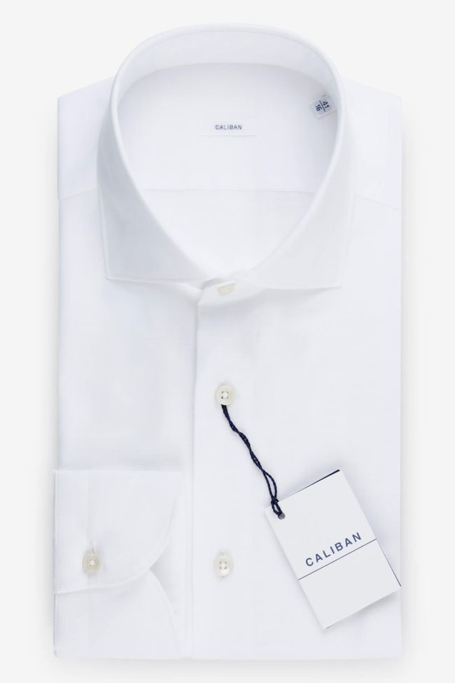 caliban Hemd Herren Caliban Regular Einfarbig 100% Baumwolle kragen Französisch Lange Ärmel
