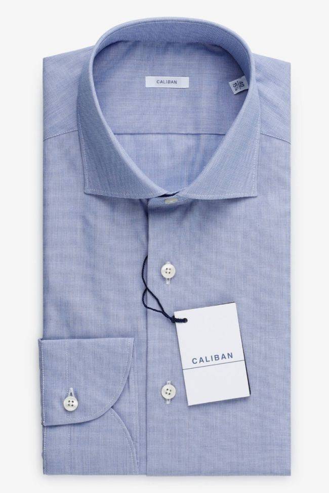 caliban Hemd Herren Caliban Regular Einfarbig 100% Baumwolle kragen Französisch Lange Ärmel