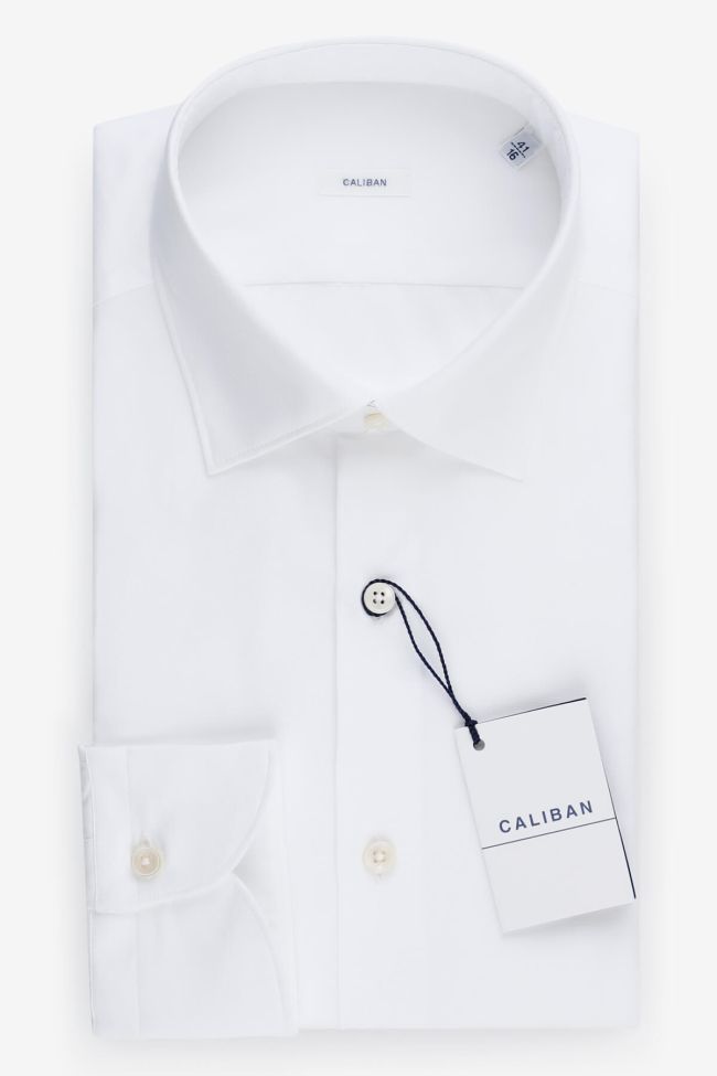 caliban Hemd Herren Caliban Regular Einfarbig 100% Baumwolle kragen Italienisch Lange Ärmel