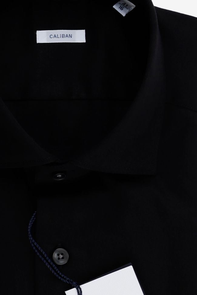 Caliban Hemd Herren Caliban Regular Einfarbig 100% Baumwolle Kragen Französisch Lange Ärmel