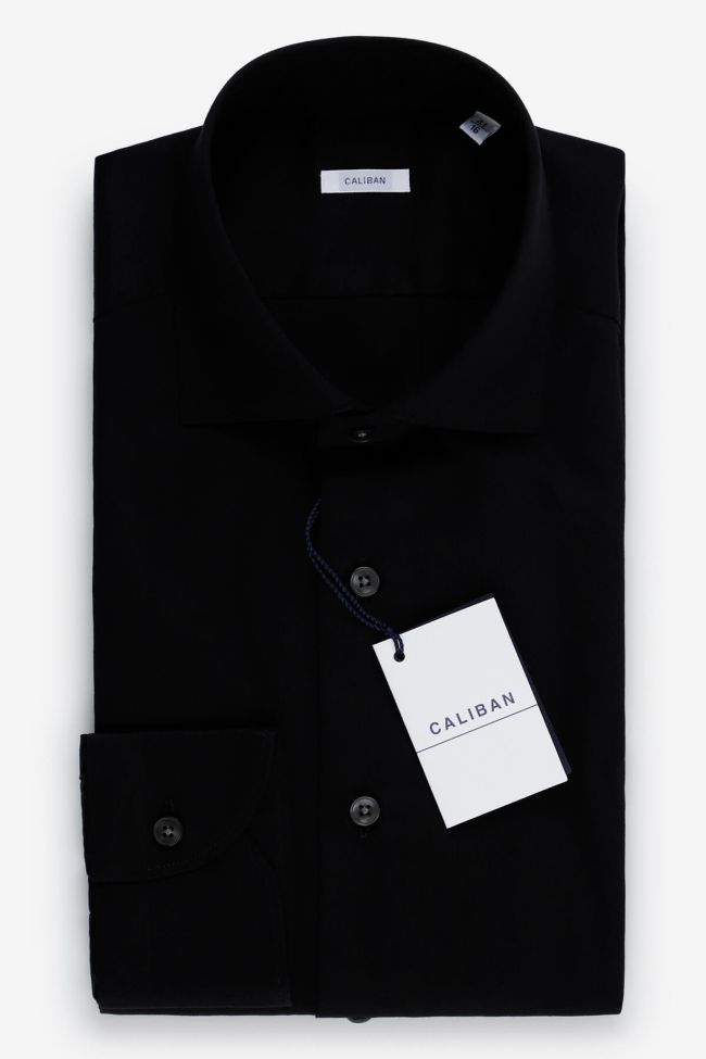 caliban Hemd Herren Caliban Regular Einfarbig 100% Baumwolle kragen Französisch Lange Ärmel