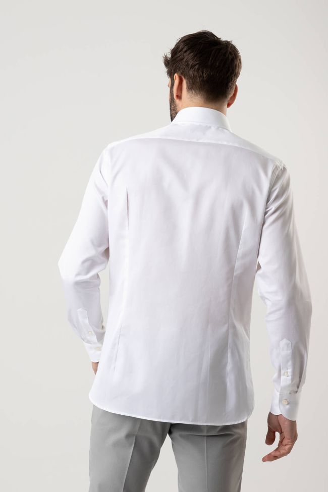 Caliban Hemd Herren Caliban Regular Einfarbig 100% Baumwolle Kragen Französisch Lange Ärmel