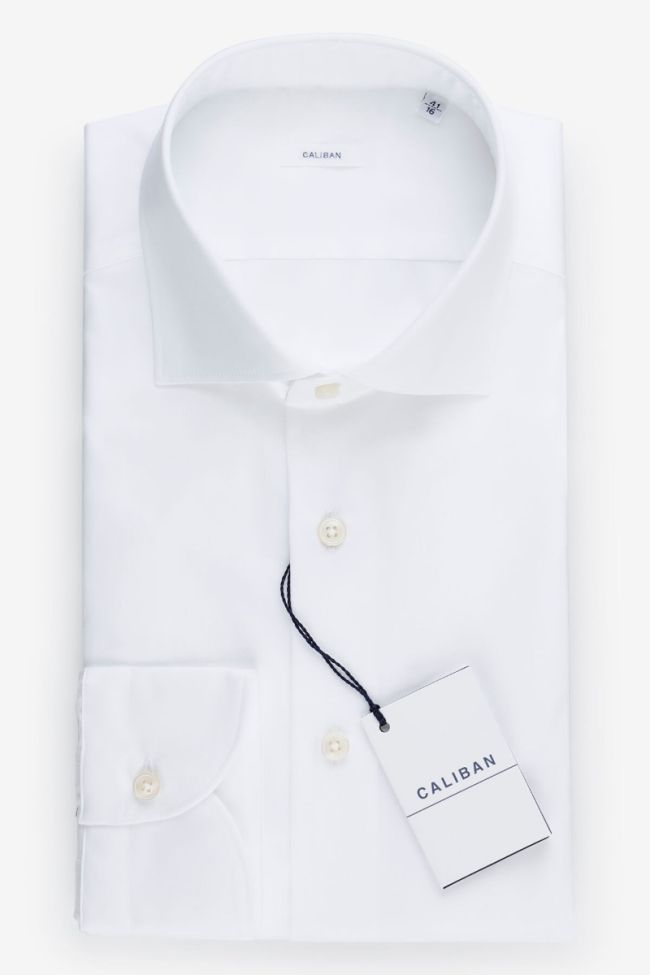 caliban Hemd Herren Caliban Regular Einfarbig 100% Baumwolle kragen Französisch Lange Ärmel