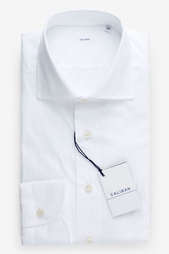 Caliban Hemd Herren Caliban Regular Einfarbig 100% Baumwolle Kragen Französisch Lange Ärmel