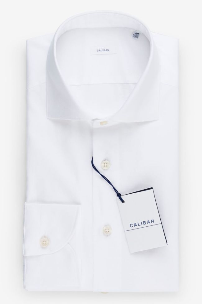 caliban Hemd Herren Caliban Regular Einfarbig 100% Baumwolle kragen Französisch Lange Ärmel