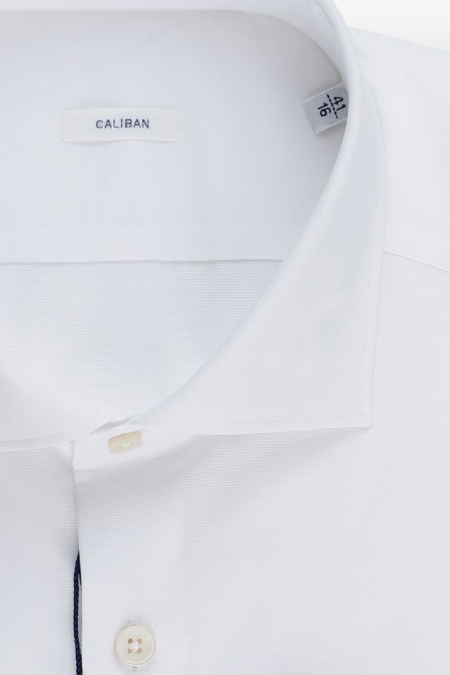 Caliban Hemd Herren Caliban Regular Einfarbig 100% Baumwolle Kragen Französisch Lange Ärmel