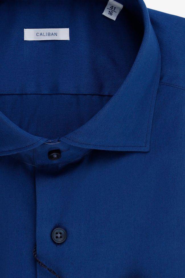 Caliban Hemd Herren Caliban Regular Einfarbig 100% Baumwolle Kragen Französisch Lange Ärmel