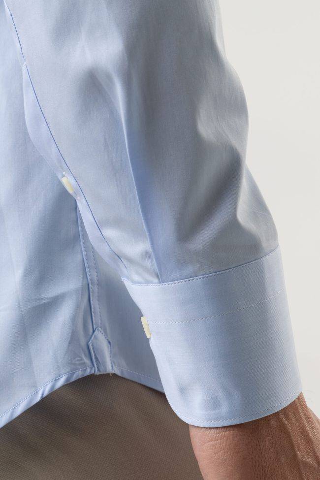 Caliban Hemd Herren Caliban Regular Einfarbig 100% Baumwolle Kragen Französisch Lange Ärmel