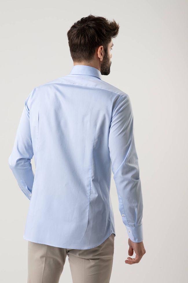 Caliban Hemd Herren Caliban Regular Einfarbig 100% Baumwolle Kragen Französisch Lange Ärmel