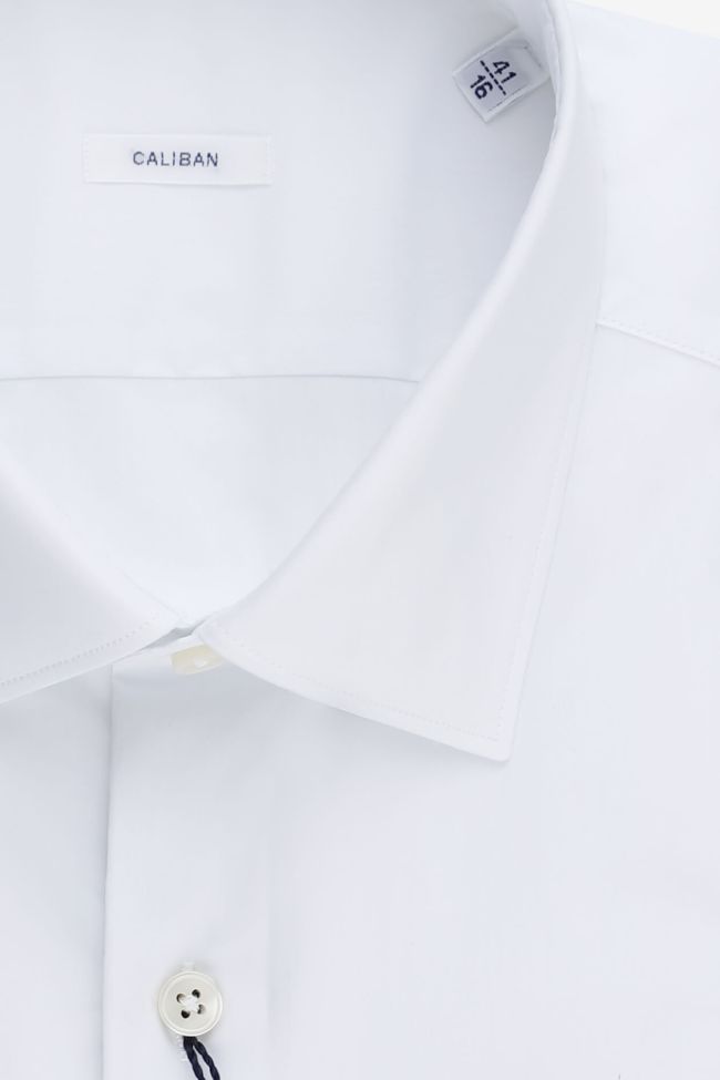 Caliban Hemd Herren Caliban Regular Einfarbig 70% Cotton 27% Pa 3% Ea Kragen Italienisch Lange Ärmel