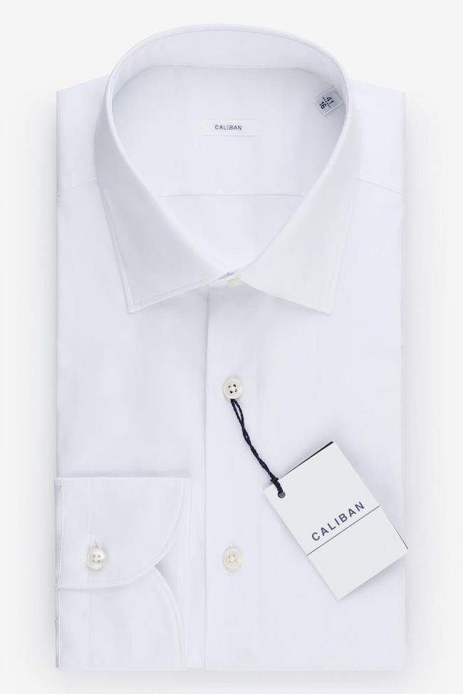 caliban Hemd Herren Caliban Regular Einfarbig 70% cotton 27% pa 3% ea kragen Italienisch Lange Ärmel