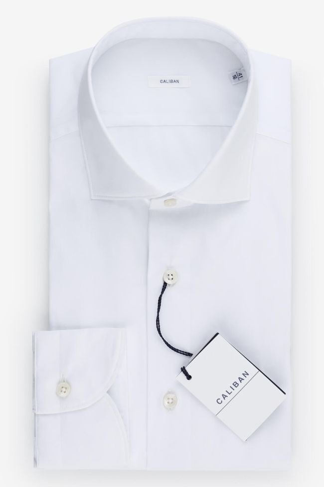 caliban Hemd Herren Caliban Regular Einfarbig 70% cotton 27% pa 3% ea kragen Französisch Lange Ärmel