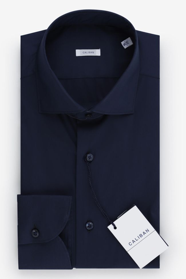 caliban Hemd Herren Caliban Regular Einfarbig 70% cotton 27% pa 3% ea kragen Französisch Lange Ärmel