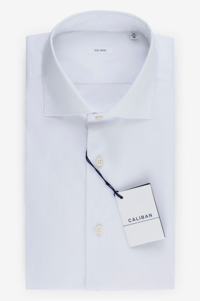 caliban Hemd Herren Caliban Regular Einfarbig 70% cotton 27% pa 3% ea kragen Französisch Lange Ärmel