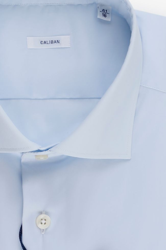 Caliban Hemd Herren Caliban Regular Einfarbig 70% Cotton 3% Elastan 27% Pa Kragen Französisch Lange Ärmel