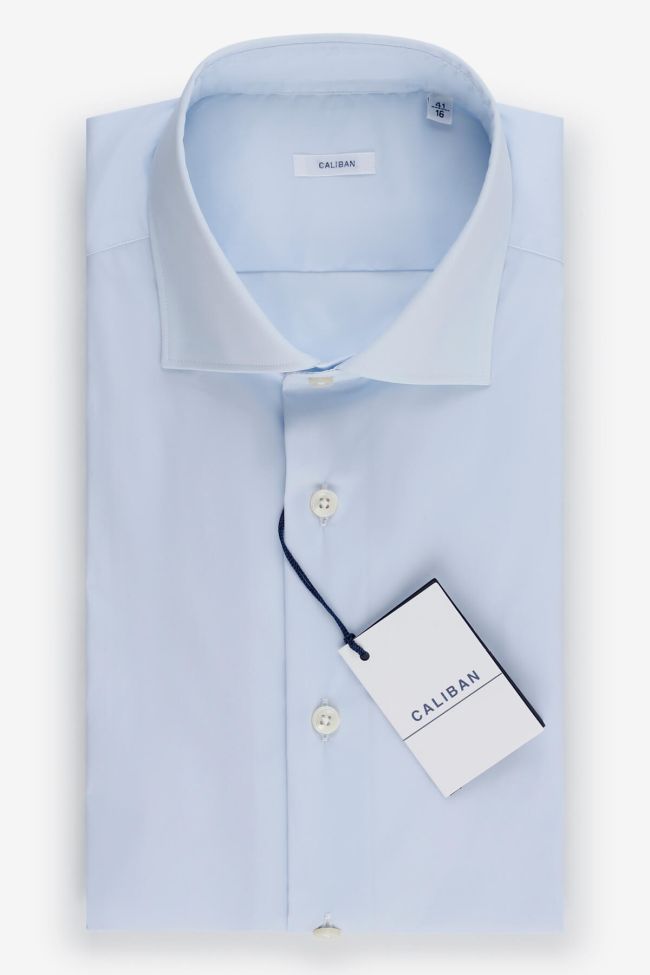 caliban Hemd Herren Caliban Regular Einfarbig 70% cotton 3% elastan 27% pa kragen Französisch Lange Ärmel