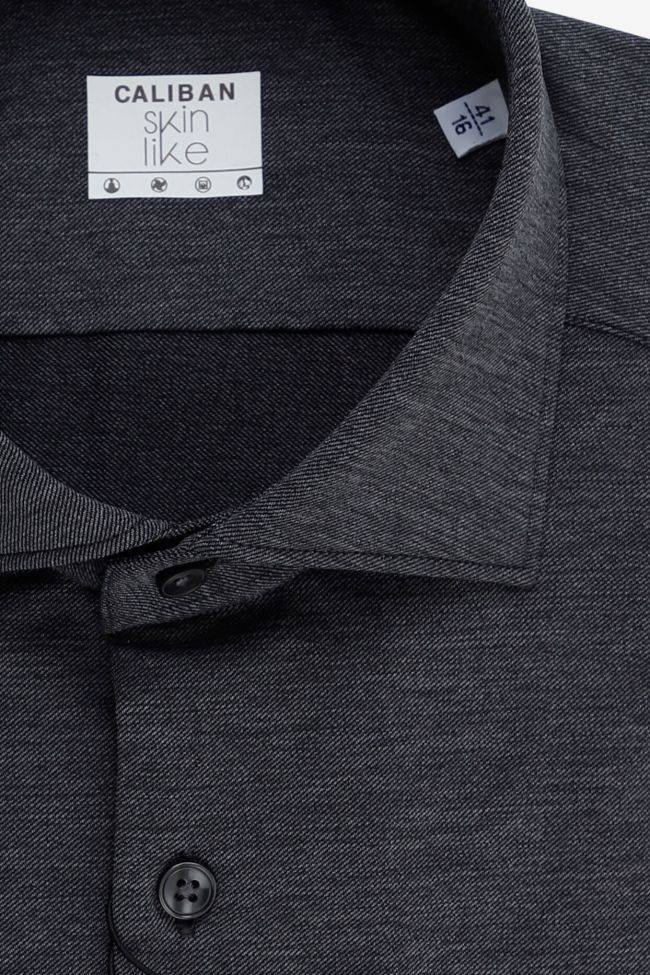 Caliban Hemd Herren Caliban Regular Einfarbig 85% Poliammide 15% Elastam Kragen Französisch Lange Ärmel