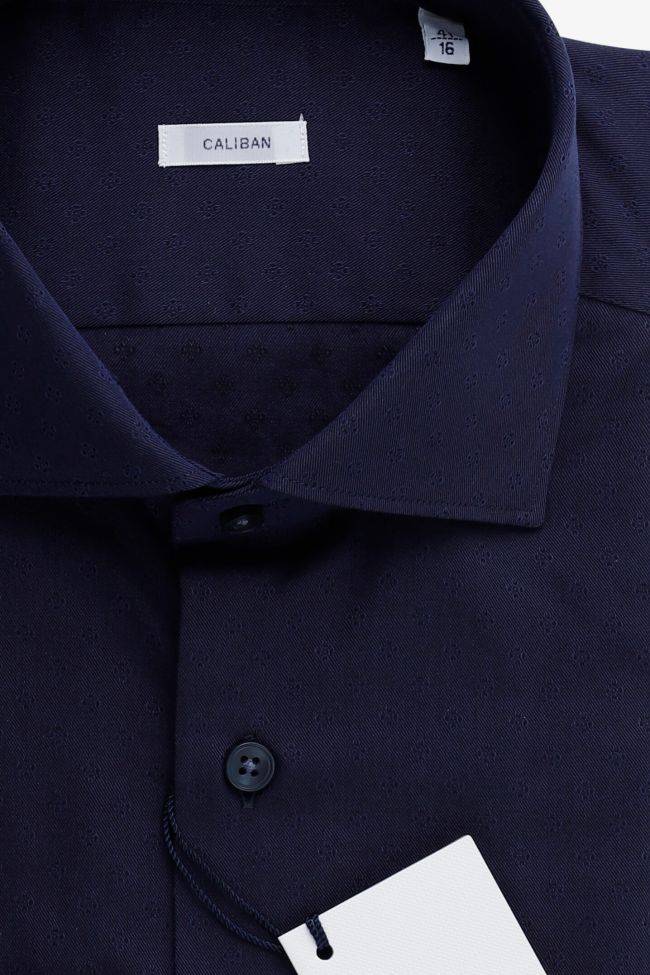 caliban Hemd Herren Caliban Regular Halb Unifarben 100% Baumwolle kragen Französisch Lange Ärmel