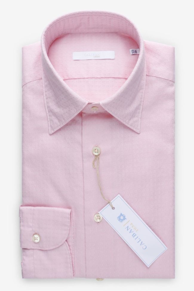 caliban Hemd Herren Caliban Regular Halb Unifarben 100% Baumwolle kragen Italienisch Lange Ärmel