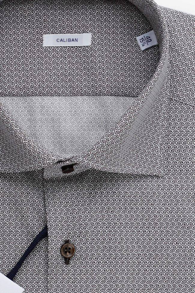 Caliban Hemd Herren Caliban Regular Halb Unifarben 100% Baumwolle Kragen Französisch Lange Ärmel