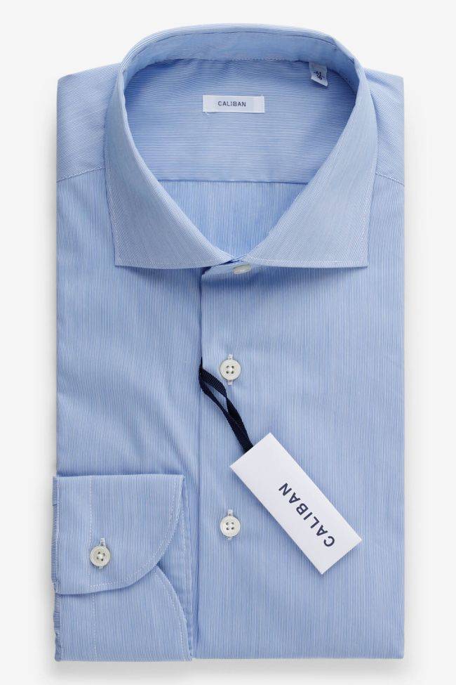 Caliban Hemd Herren Caliban Regular Halb Unifarben 70% Cotton 27% Pa 3% Ea Kragen Französisch Lange Ärmel