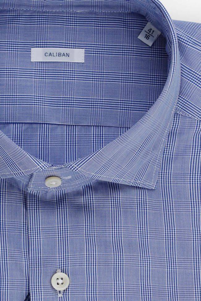 Caliban Hemd Herren Caliban Regular Karo 100% Baumwolle Kragen Französisch Lange Ärmel