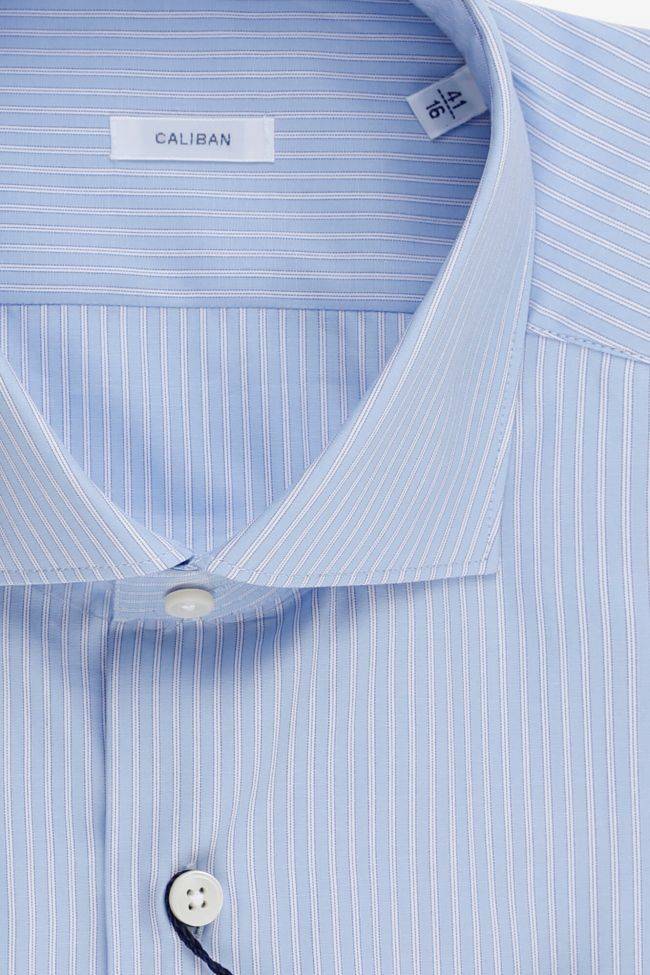 Caliban Hemd Herren Caliban Regular Streifen 100% Baumwolle Kragen Französisch Lange Ärmel