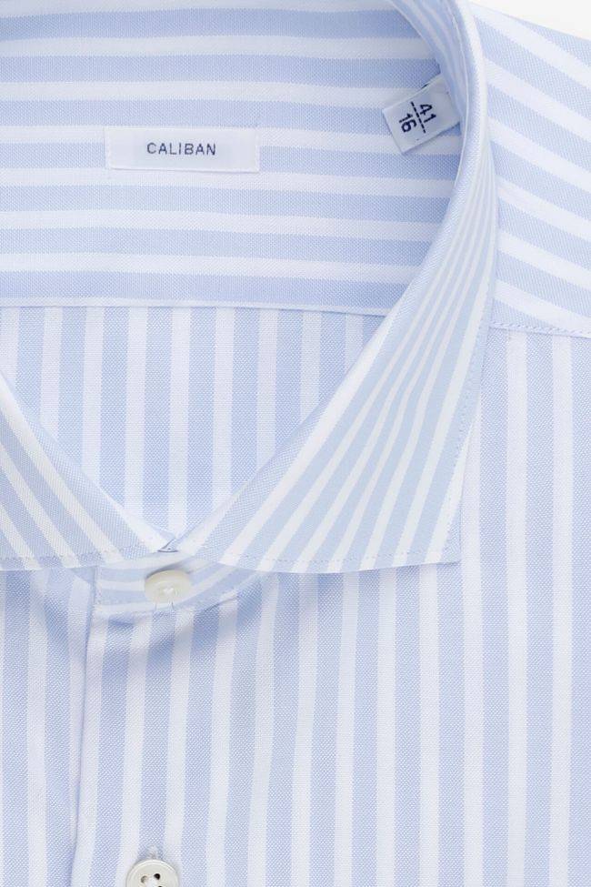 Caliban Hemd Herren Caliban Regular Streifen 100% Baumwolle Kragen Französisch Lange Ärmel