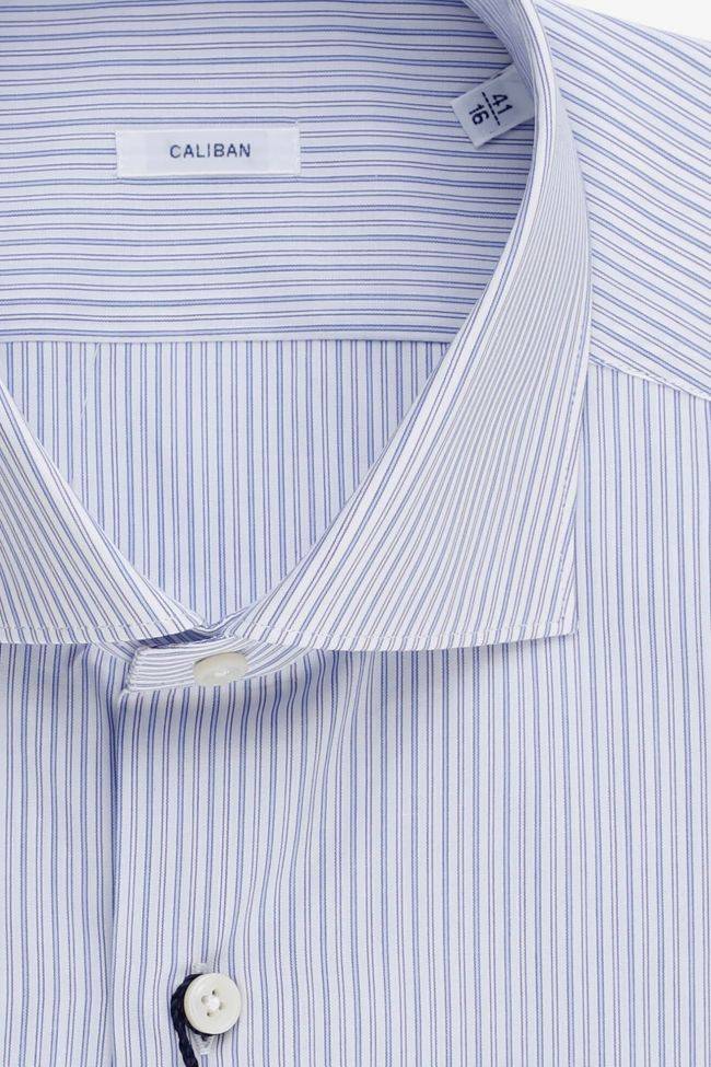 Caliban Hemd Herren Caliban Regular Streifen 100% Baumwolle Kragen Französisch Lange Ärmel