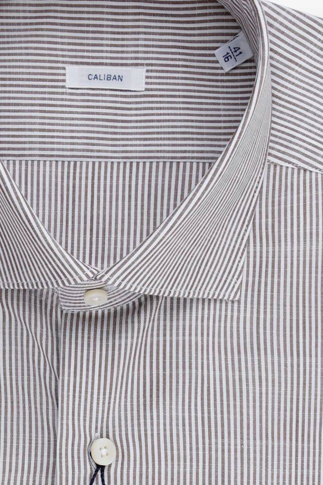 Caliban Hemd Herren Caliban Regular Streifen 100% Baumwolle Kragen Französisch Lange Ärmel