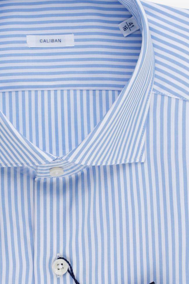 Caliban Hemd Herren Caliban Regular Streifen 100% Baumwolle Kragen Französisch Lange Ärmel