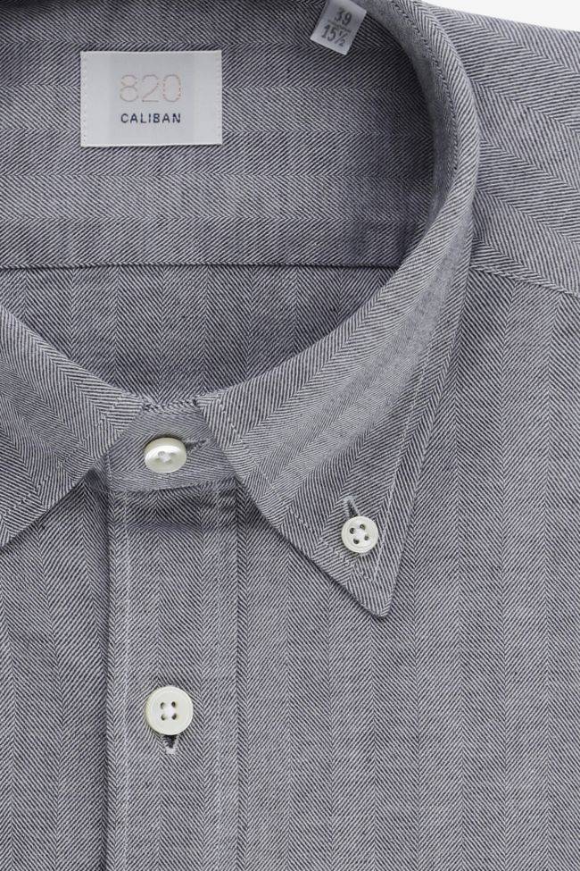 Caliban Hemd Herren Caliban Regular Streifen 100% Baumwolle Kragen Button-Down Lange Ärmel