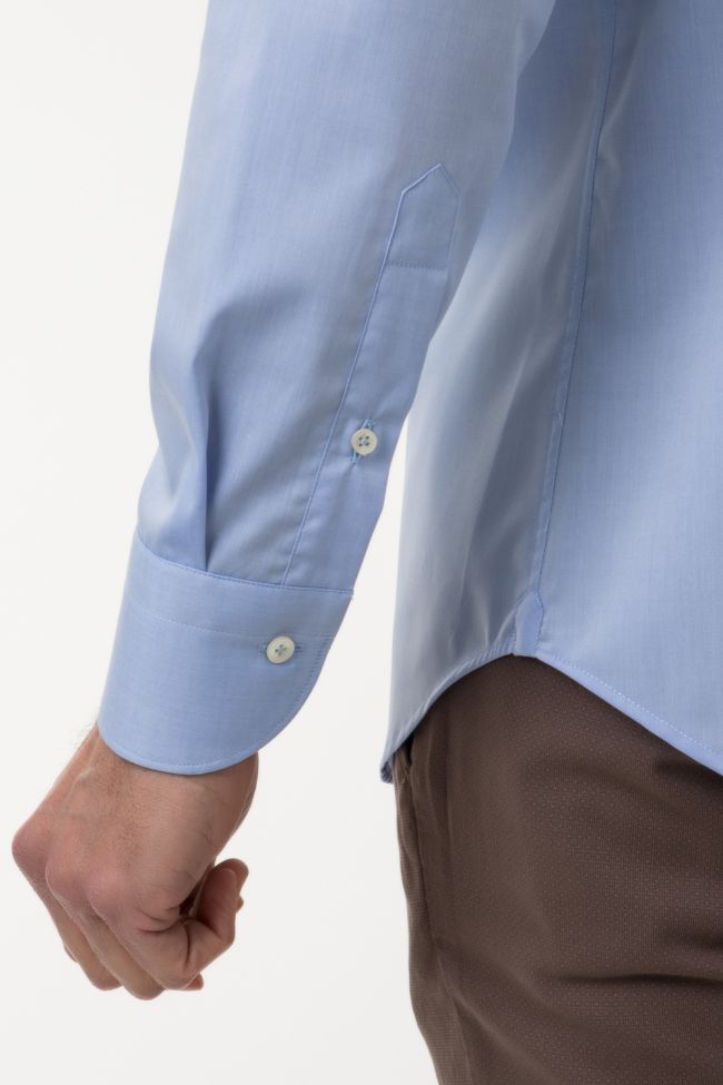 Caliban Hemd Herren Caliban Slim Bügelfreie Einfarbig 97% Baumwolle 3% Dow XLA Kragen Italienisch Lange Ärmel