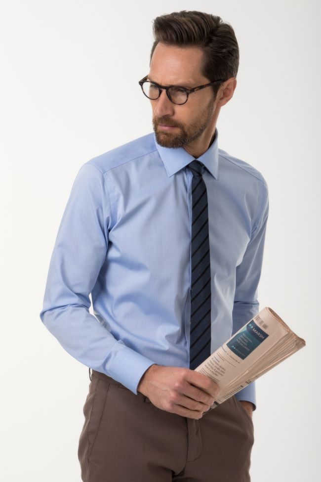 Caliban Hemd Herren Caliban Slim Bügelfreie Einfarbig 97% Baumwolle 3% Dow XLA Kragen Italienisch Lange Ärmel