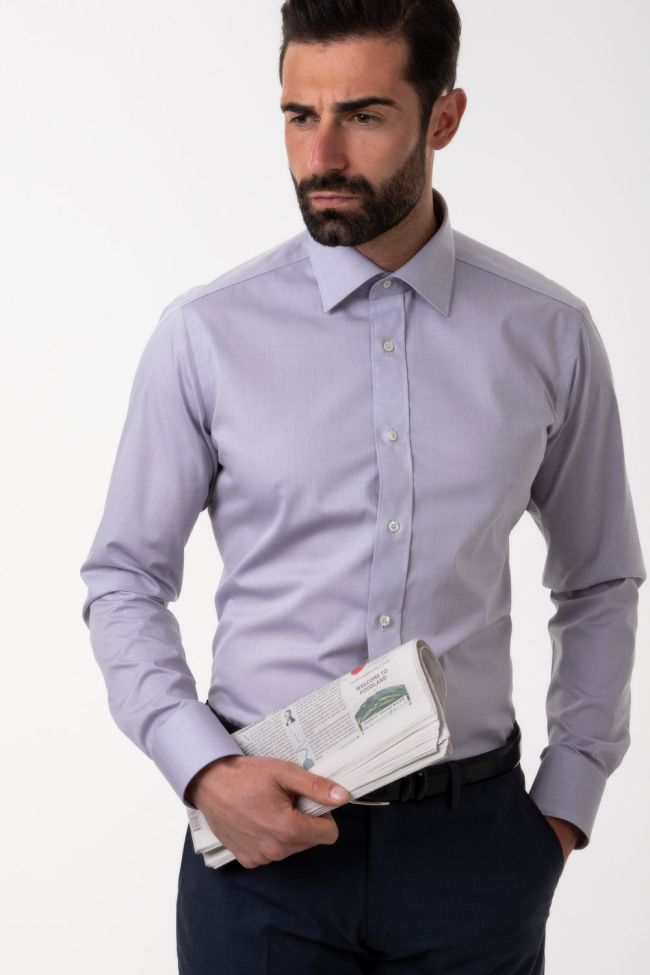 Caliban Hemd Herren Caliban Slim Bügelfreie Einfarbig 97% Baumwolle 3% Dow XLA Kragen Italienisch Lange Ärmel