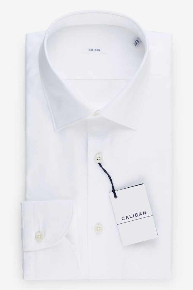 caliban Hemd Herren Caliban Slim Einfarbig 100% Baumwolle kragen Italienisch Lange Ärmel