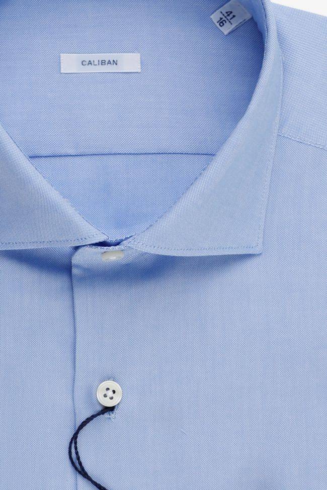 Caliban Hemd Herren Caliban Slim Einfarbig 100% Baumwolle Kragen Französisch Lange Ärmel