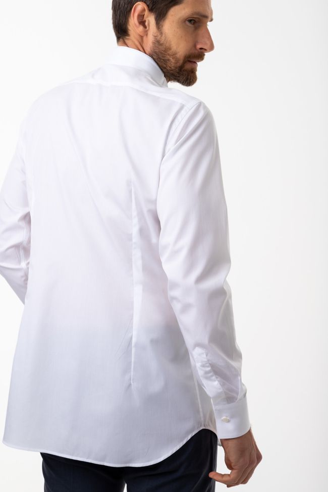 Caliban Hemd Herren Caliban Slim Einfarbig 100% Baumwolle Kragen Kläppchenkragen Lange Ärmel