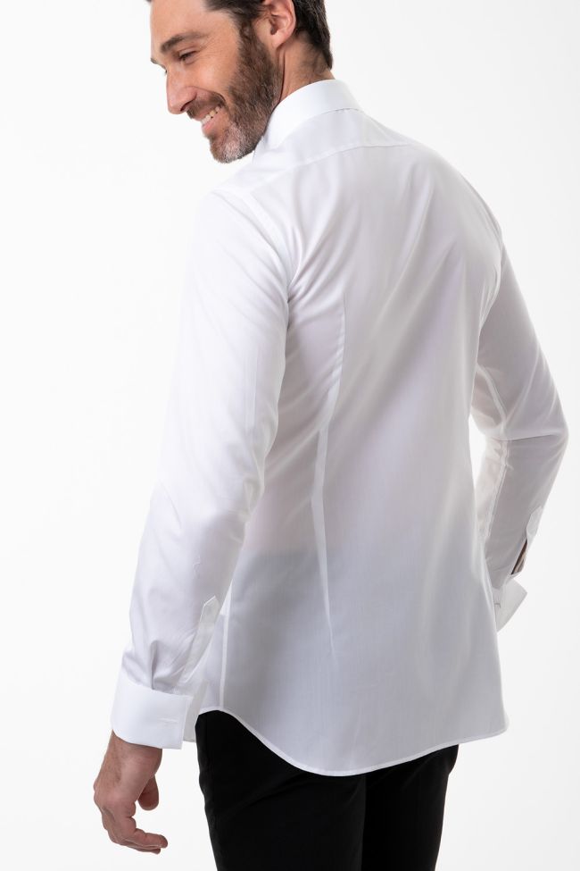 Caliban Hemd Herren Caliban Slim Einfarbig 100% Baumwolle Kragen Kläppchenkragen Lange Ärmel