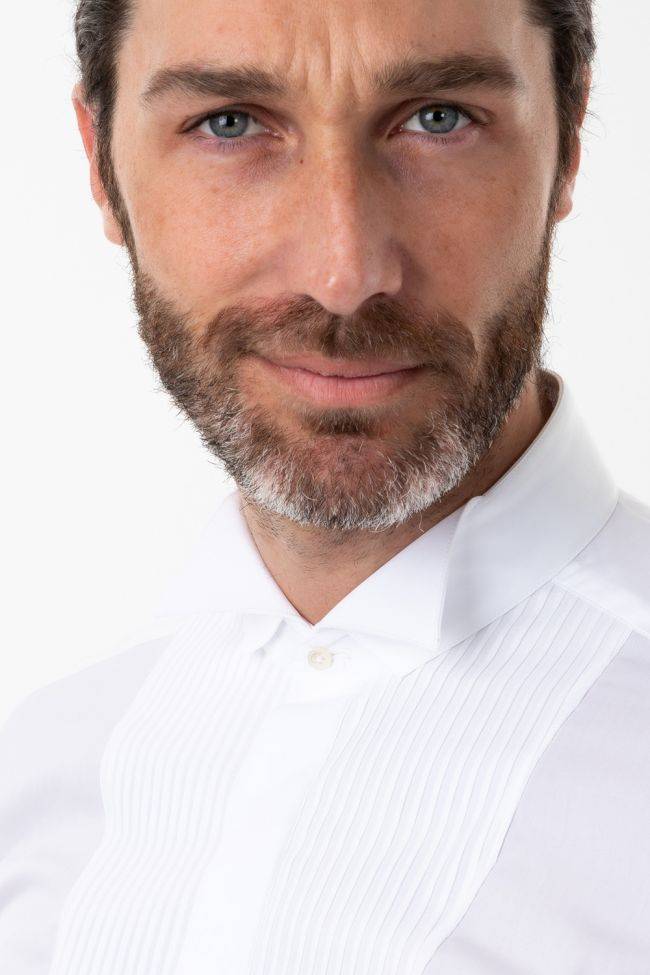 Caliban Hemd Herren Caliban Slim Einfarbig 100% Baumwolle Kragen Kläppchenkragen Lange Ärmel